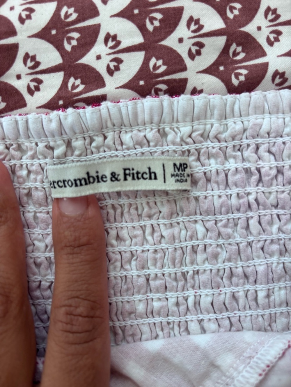 Abercrombie & Fitch Linen Blend Red & White Mini Gingham Dress - Picture 4 of 5